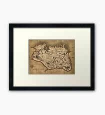 Skyrim Map Framed Print