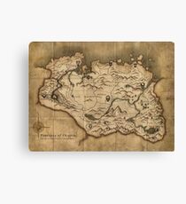 Skyrim Map Canvas Print