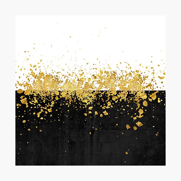 Item preview, White and black concrete and gold crumbs designed and sold by Kozachka.