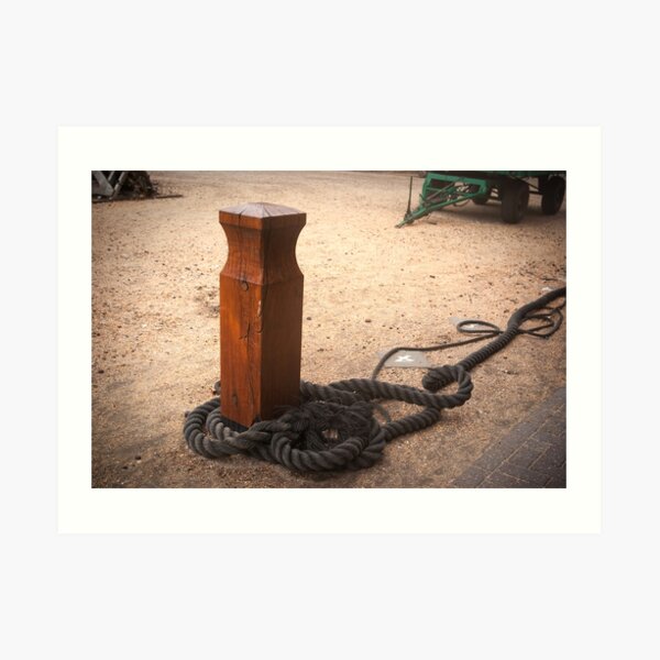 Ship rope and pole Art Print