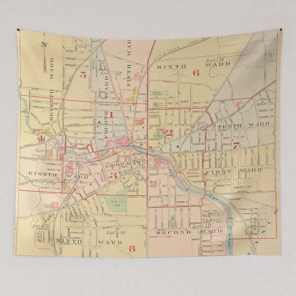Item preview, Vintage Map of Auburn NY (1904) designed and sold by BravuraMedia.
