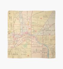 Pañuelo Mapa Vintage de Auburn NY (1904)