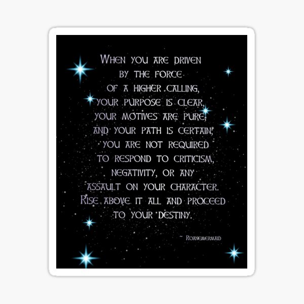 Proceed To Your Destiny Sticker