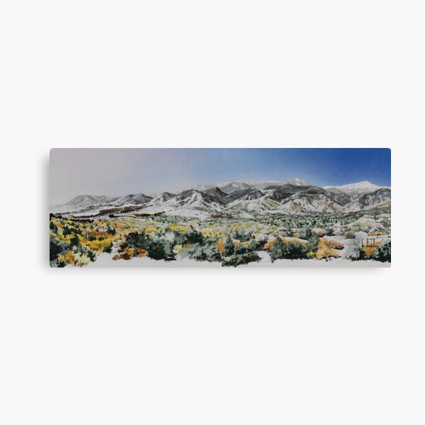 Original watercolor of the Colorado Springs front range Canvas Print