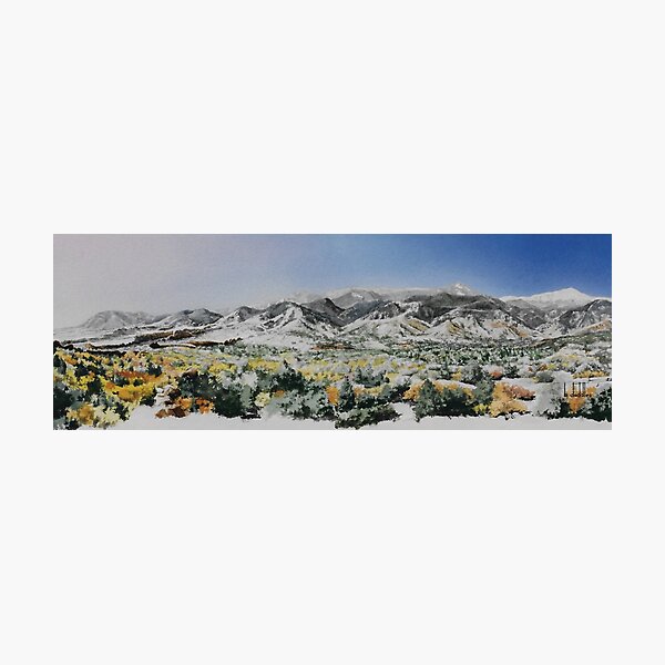 Original watercolor of the Colorado Springs front range Photographic Print