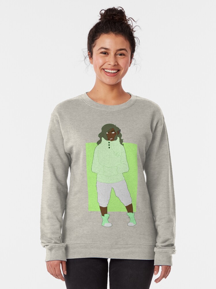 green pullover sweatshirt