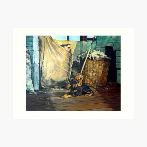 The Master of the Shed - Australian Kelpie series Art Print