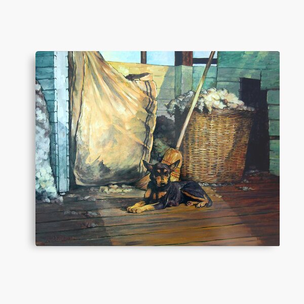 The Master of the Shed - Australian Kelpie series Metal Print