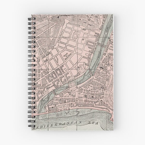 Item preview, Vintage Map of Nice France (1901) designed and sold by BravuraMedia.