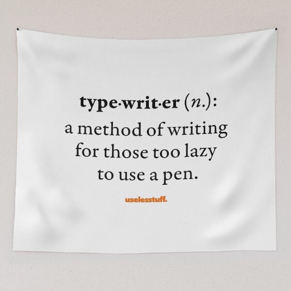 Item preview, 16684-01-BLT – Uselesstuff® Dictionary – Typewriter – Method (Black) designed and sold by Uselesstuff.