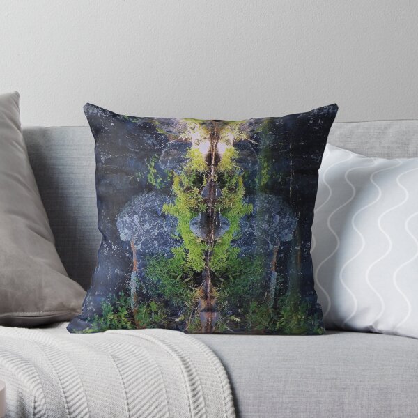 Nature's Fractal 5: Northwest Bay Brook, New York Throw Pillow
