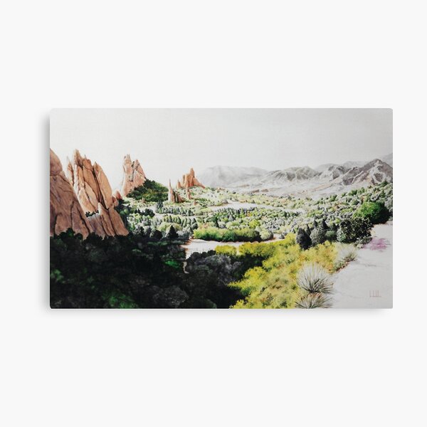 Original watercolor of Garden of the Gods Canvas Print