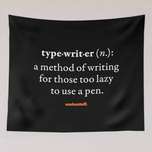 Item preview, 16684-01-BDK – Uselesstuff® Dictionary – Typewriter – Method (White) designed and sold by Uselesstuff.