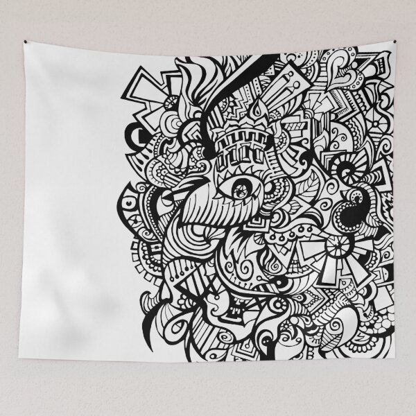 Item preview, Intense Doodle Illustration Jungle Coloring Book Mandala designed and sold by Johnston Creative.