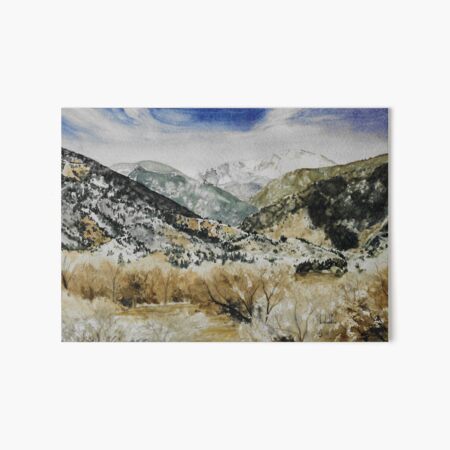 Original watercolor painting of Pikes Peak foothills Art Board Print