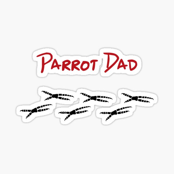 Item preview, Parrot Dad with Footprints   designed and sold by einsteinparrot.