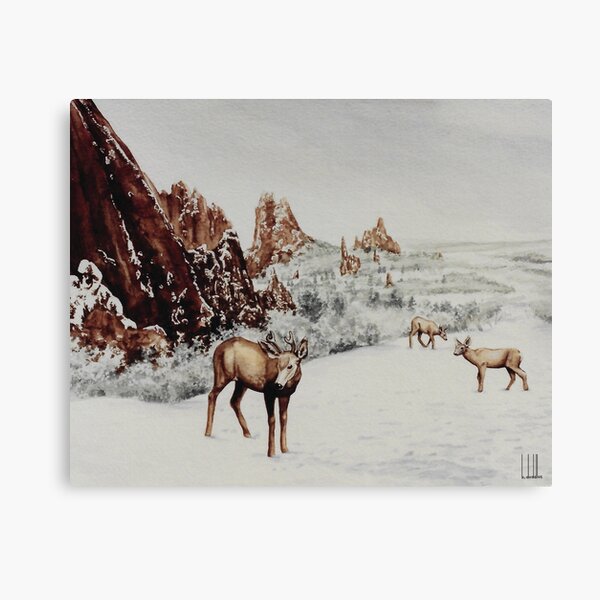 Original watercolor of Garden of the Gods Canvas Print