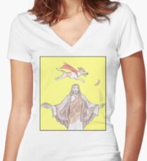 Wondrous underdog Women's Fitted V-Neck T-Shirt