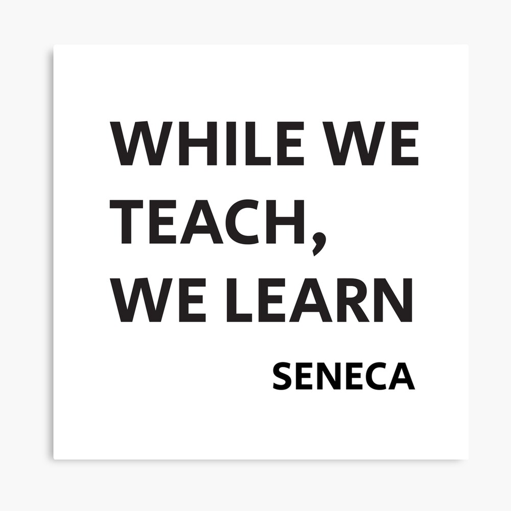 While We Teach matted print