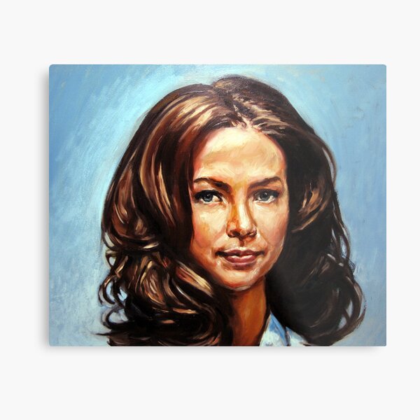 australian girl bathed in the light of a pure blue continent Metal Print