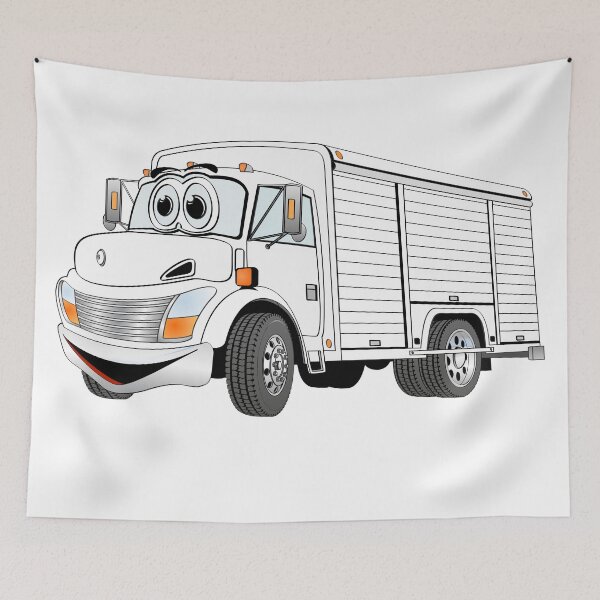 Item preview, White Beverage Truck Cartoon designed and sold by Scott Hayes.