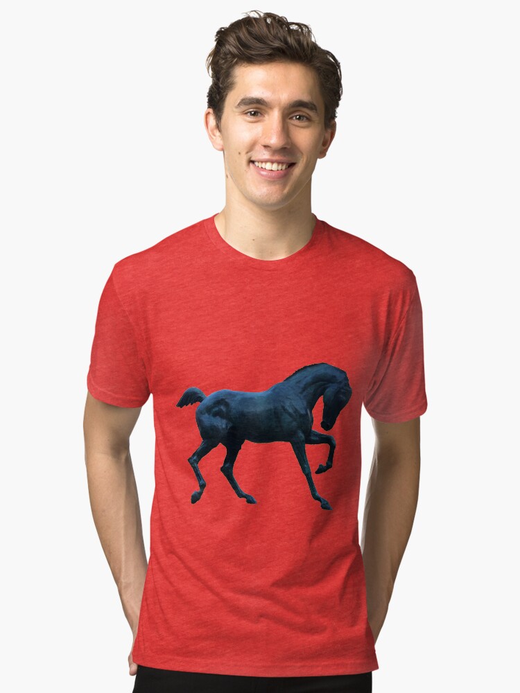 Thumbnail 1 of 6, Tri-blend T-Shirt, Black Horse designed and sold by roggcar.
