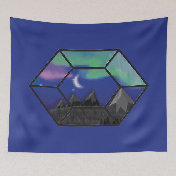 Item preview, Aurora Mountain Zox Paint Hexagon Gemstone designed and sold by kelseyvdesign.