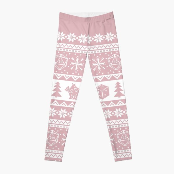 Roll for Initiative Fair Isle in Frosting Leggings for Sale by Rebecca  Chenier