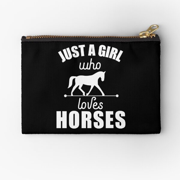 'Just A Girl Who Loves Horses' Horse Lover Zipper Pouch
