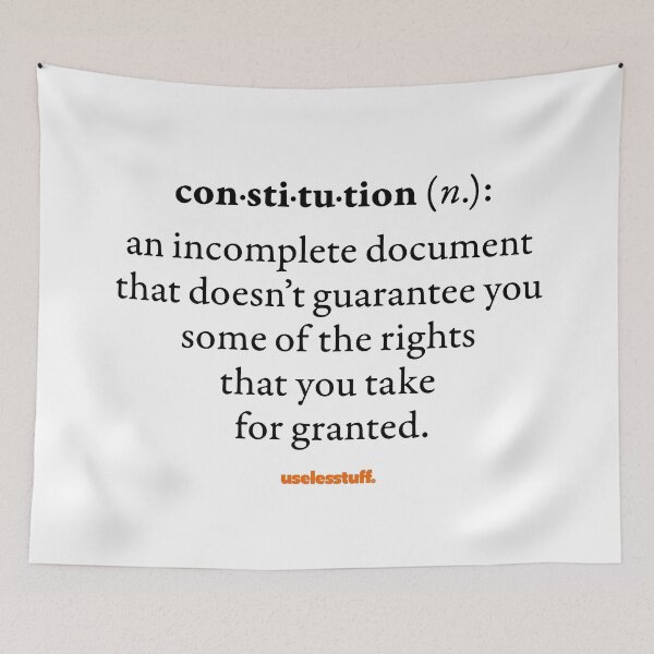Item preview, 16687-01-BLT - Diccionario Uselesstuff® - Constitución - Incompleto (Negro) designed and sold by Uselesstuff.