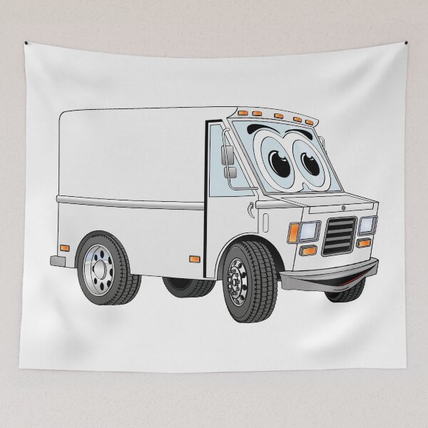 Item preview, White Mini Van Cartoon designed and sold by Scott Hayes.