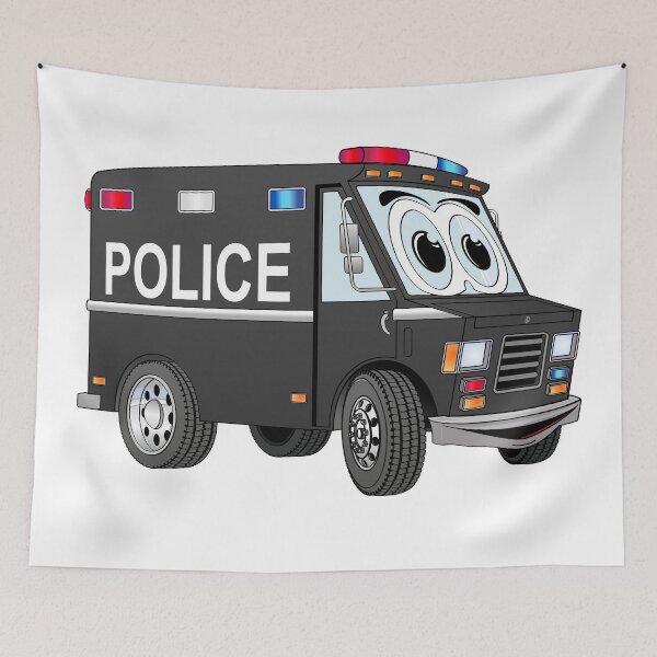 Item preview, Police Mini Van Cartoon designed and sold by Scott Hayes.