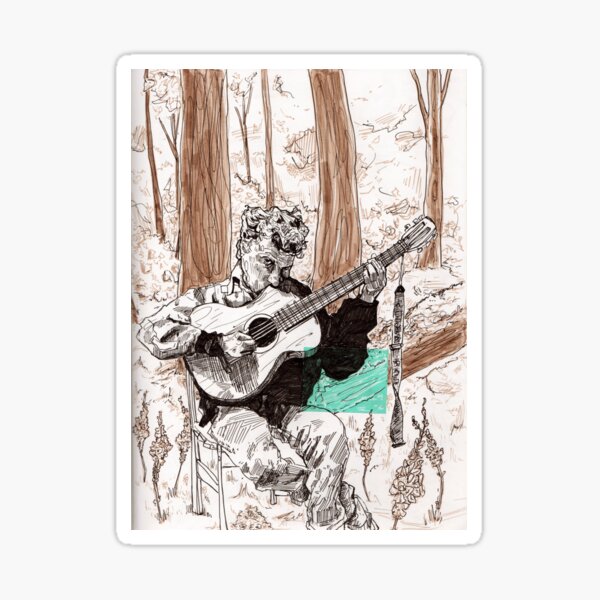 Item preview, Phil Elverum with a Guitar designed and sold by sketchcatch.