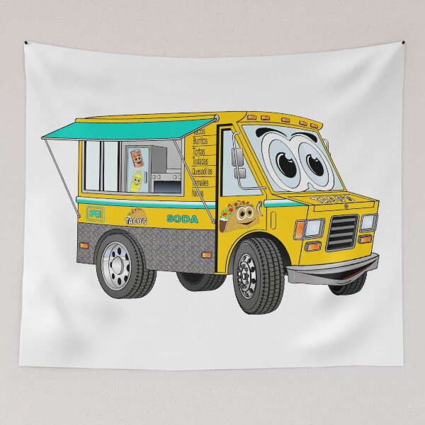 Item preview, Cartoon Gold Taco Truck designed and sold by Scott Hayes.