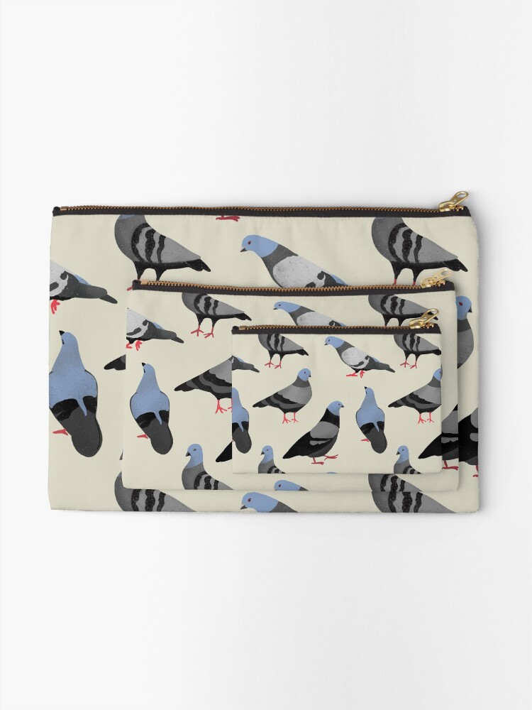 Alternate view of Design 33 - The Pigeons Zipper Pouch