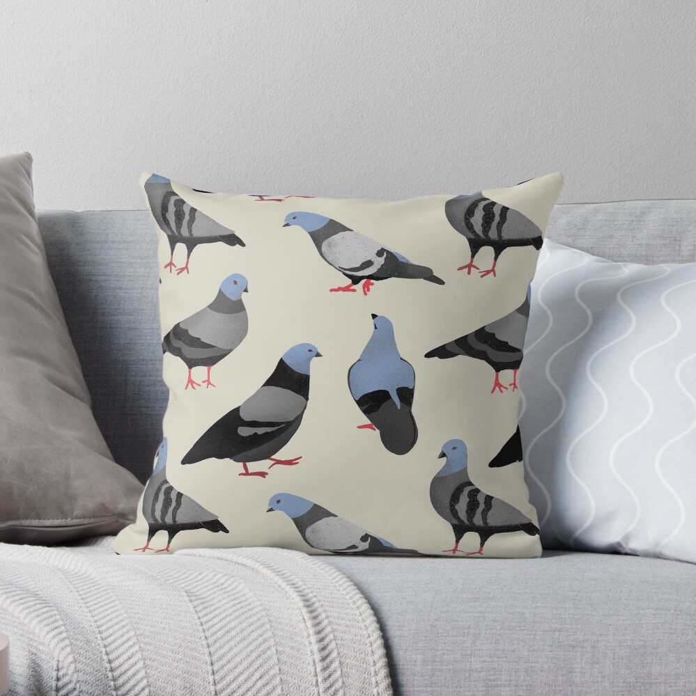 Design 33 - The Pigeons Throw Pillow
