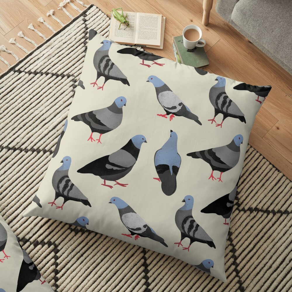 Design 33 - The Pigeons Floor Pillow
