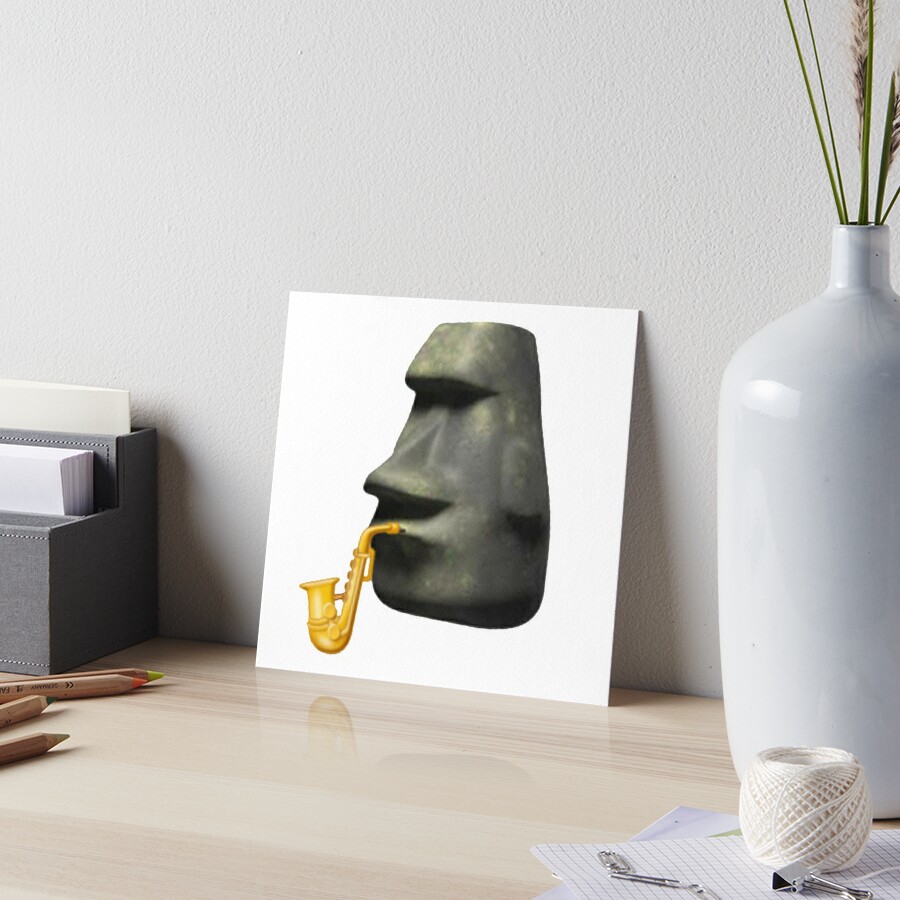 Moai Meme Art Board Prints for Sale