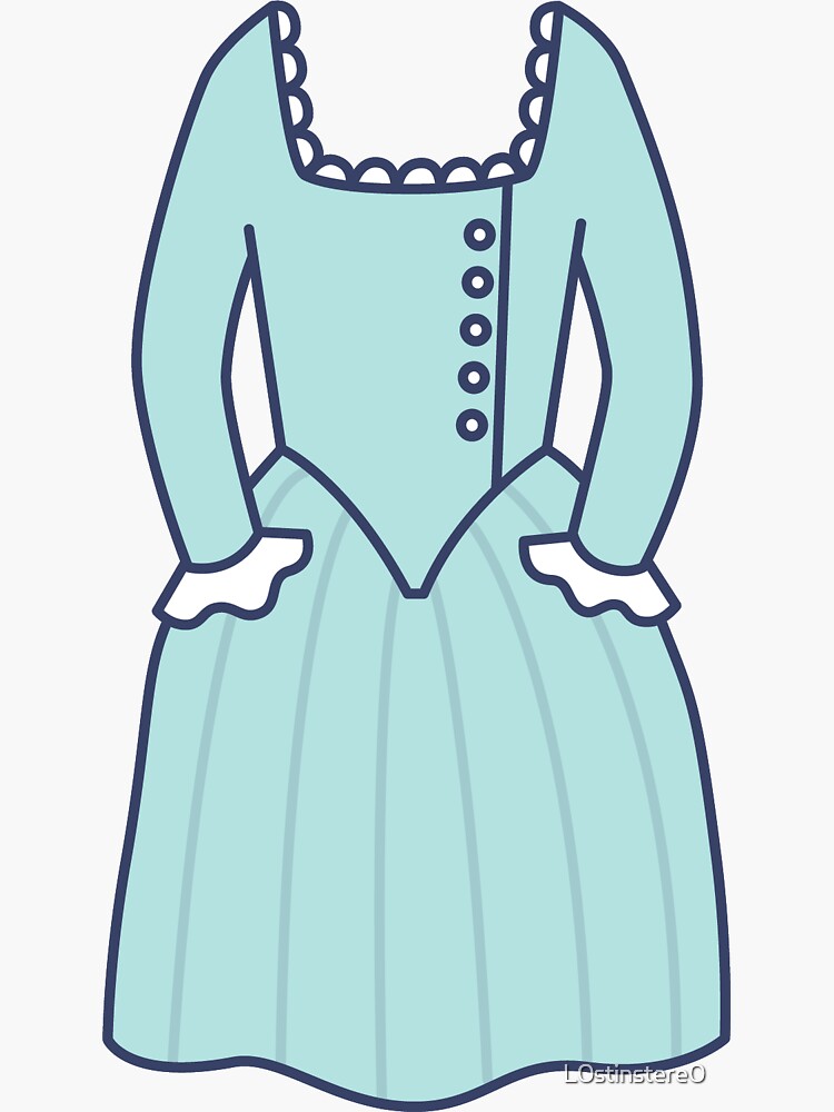 Eliza Schuyler Hamilton Dress" Sticker for Sale by L0stinstere0 | Redbubble