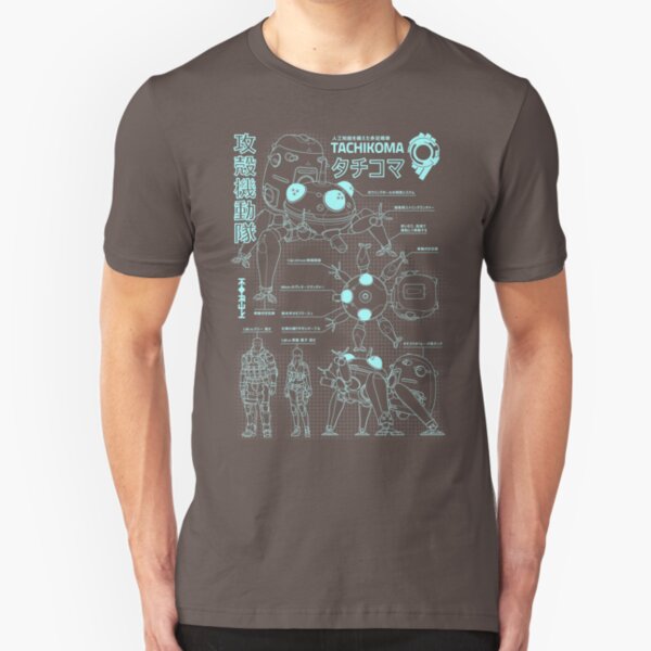 Tachikoma blueprint (boy) Slim Fit T-Shirt
