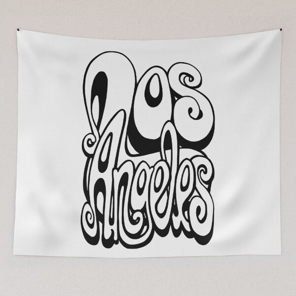 Item preview, Los Angeles lettering art - white and black designed and sold by bignose1977.