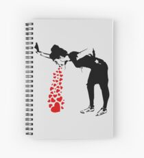 Lovesick - Banksy, Streetart Straßenkunst, Grafitti, Artwork, Design für Männer, Frauen, Kinder Spiralblock