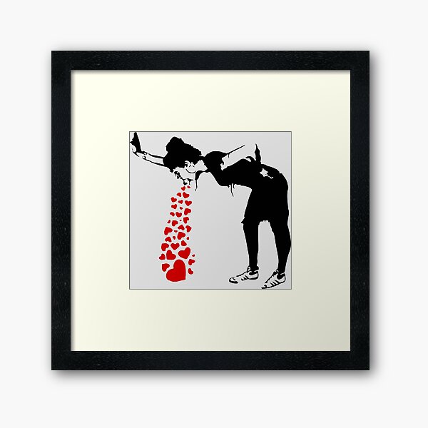 Lovesick - Banksy, Streetart Street Art, Grafitti, Artwork, Design For Men, Women, Kids Framed Art Print
