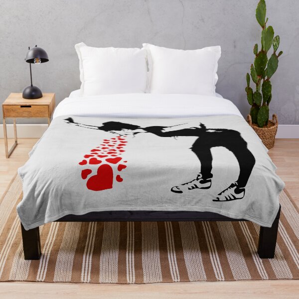 Lovesick - Banksy, Streetart Street Art, Grafitti, Artwork, Design For Men, Women, Kids Throw Blanket
