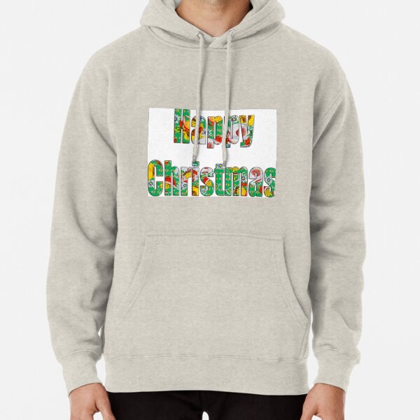 Canal flowers pattern happy christmas Pullover Hoodie