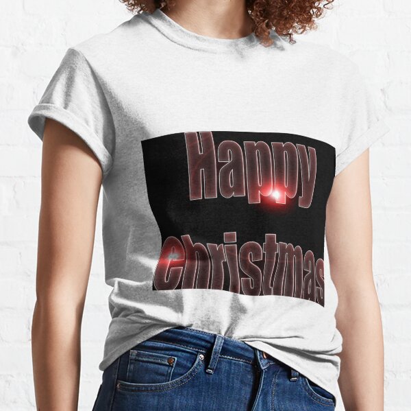 Happy Christmas glow red  Classic T-Shirt