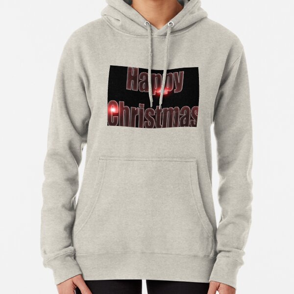 Happy Christmas glow red Pullover Hoodie