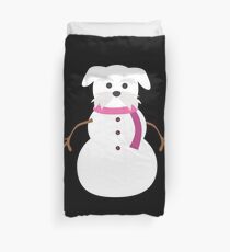 Weihnachtsschnauzer-T-Shirt-Schneemann-Hundegeschenk-T-Stück Bettbezug