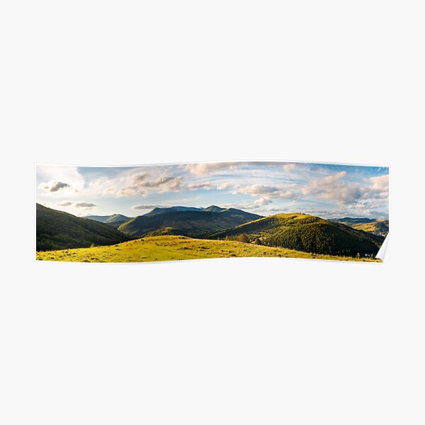 panorama of mountainous countryside Poster
