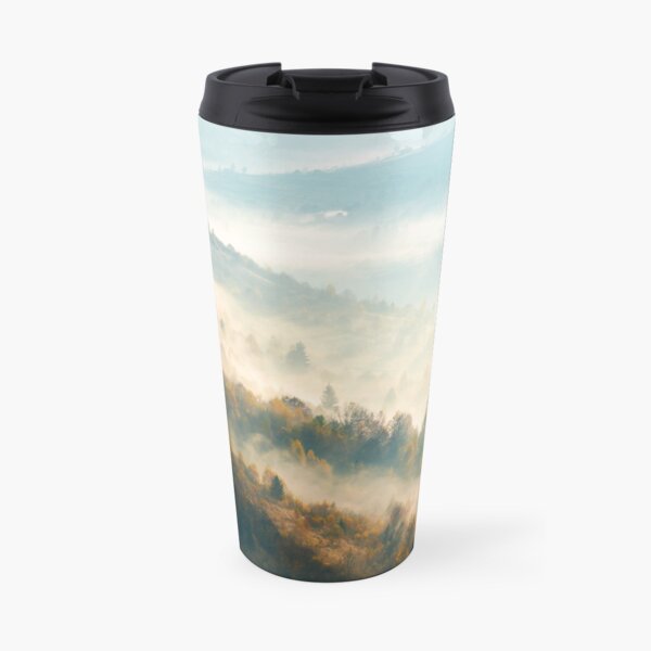 beautiful foggy autumn background Travel Mug